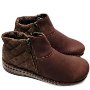 NAOT Cognac Leather Ankle Boots Women’s 7 / EU 38 Double Zip